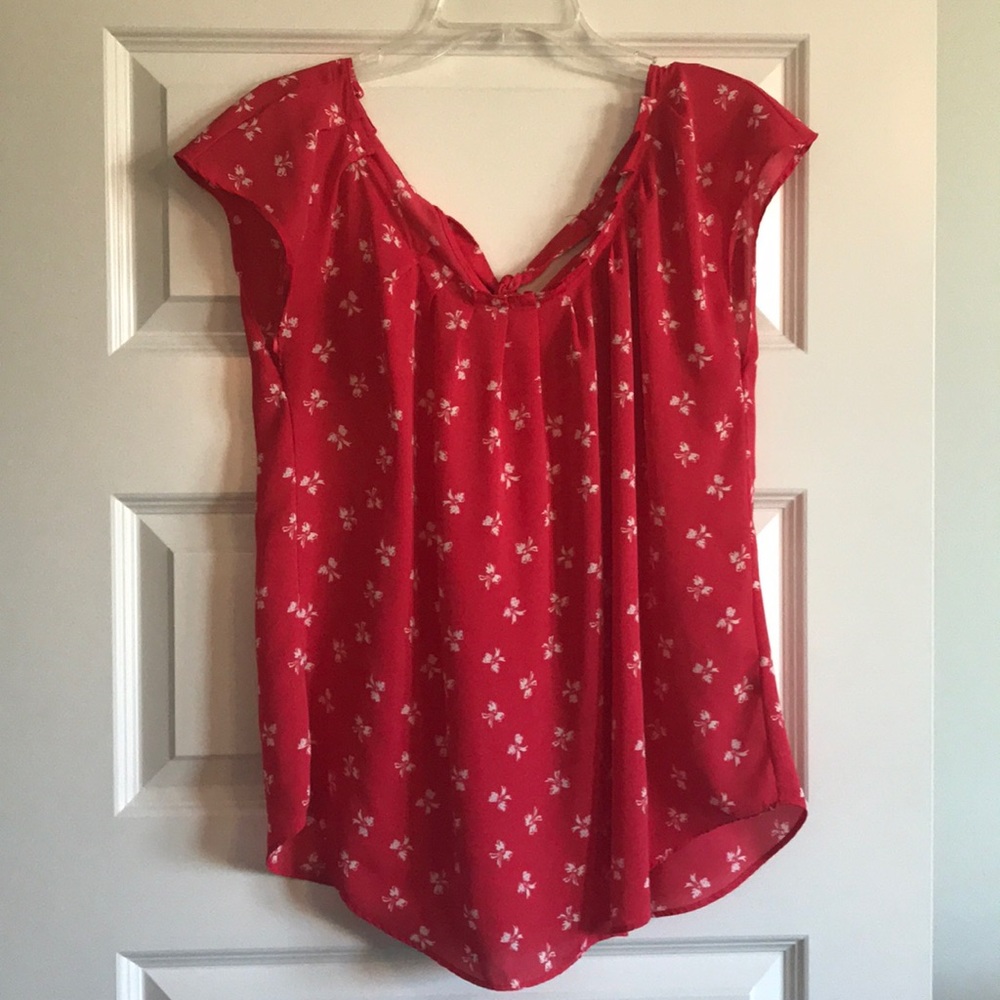 LC Lauren Conrad coral blouse